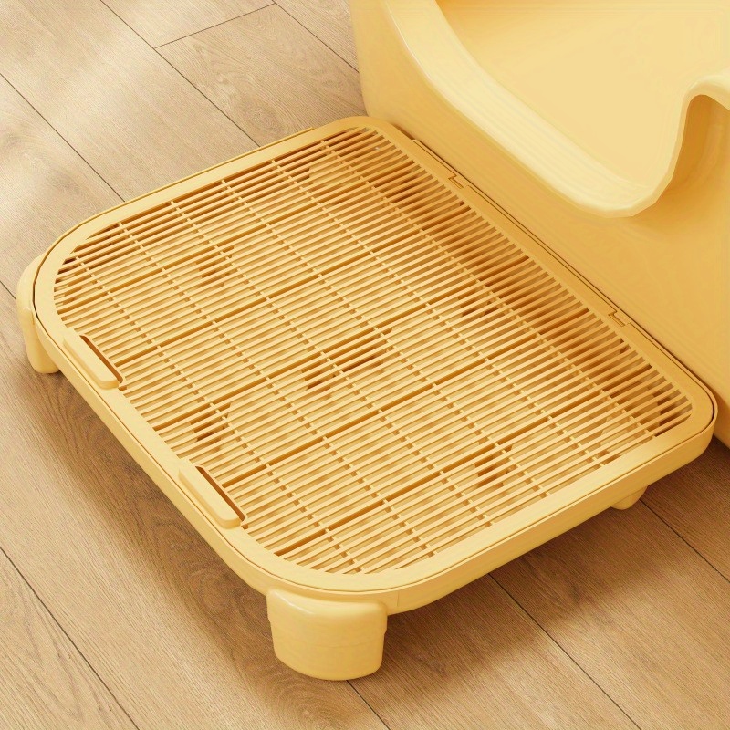 Double-Layer Cat Litter Box with Litter Control Pedal, Durable Plastic  Rectangular Cat Litter Tray with No Sand Design, Easy-to-Clean PP  Material