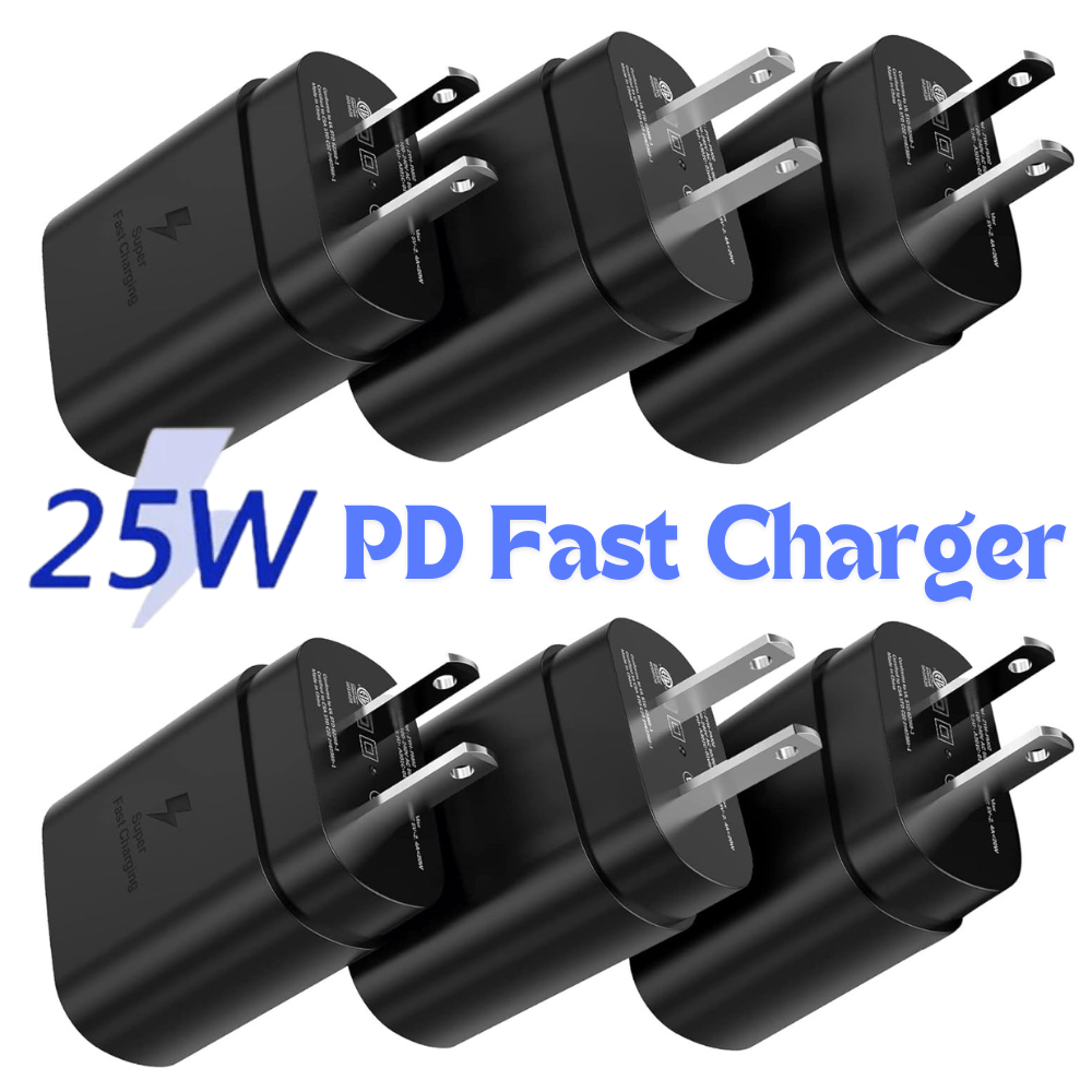 

6x Usb C Fast Charger Block 25w Type C Charging Cube Brick For Samsung