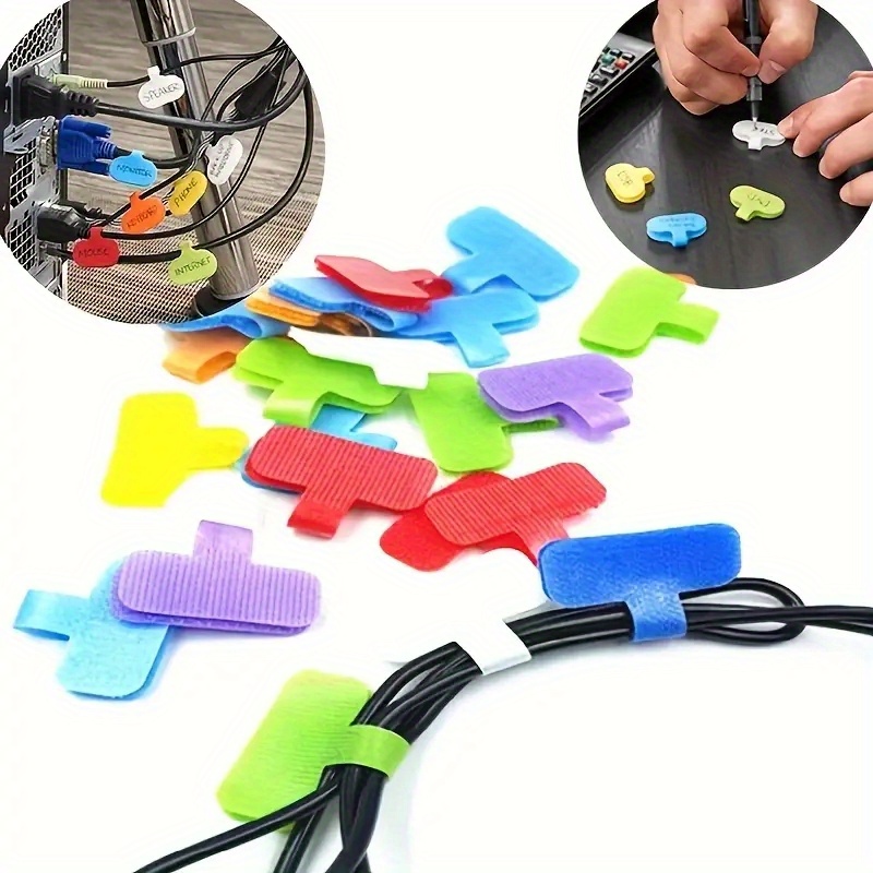 

50/20/10pcs Cable Labels, Reusable Cable Ties With Label, Wire Labels, Cable Tags And Wire Tags For Cable Management And Organizer For Electronics, Computers And More, Easy Identification