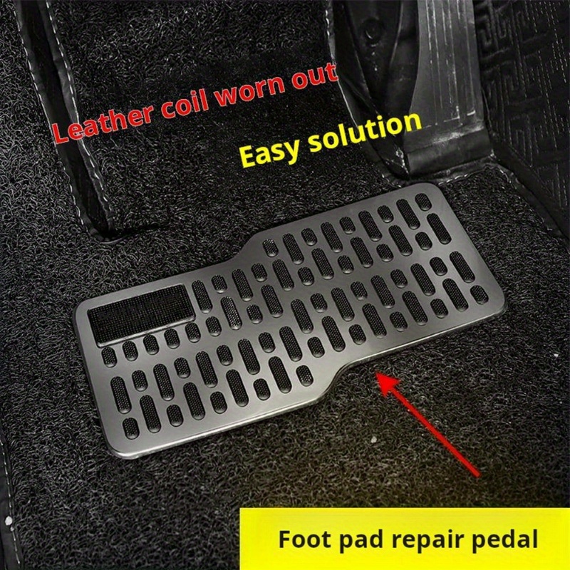 

1pc Stainless Pedal Protector, Wear-resistant Thickened Metal Foot Mat For Main Cab Repair And Protection