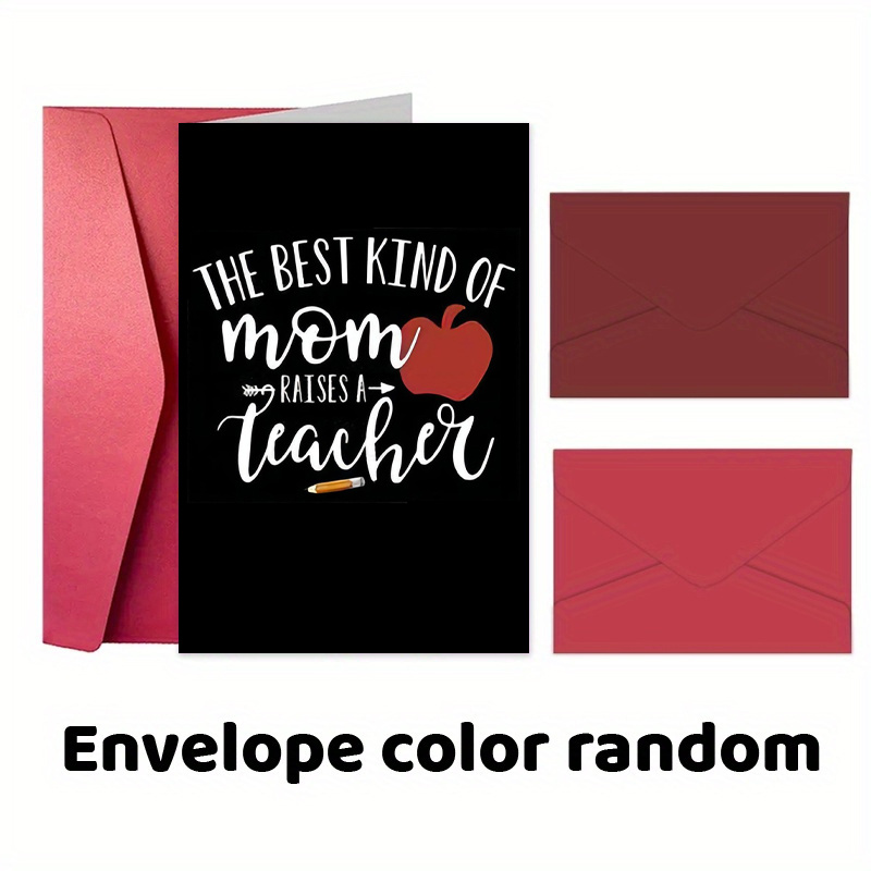 Teacher Appreciation Greeting Card Paper Thank Note Envelope - Temu ...