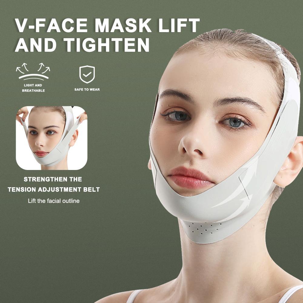 

Slimming Bandage V Face Mask Physical Lifting And Firming Face Anti-sagging Contour Shaping Line Carving Mask Breathable