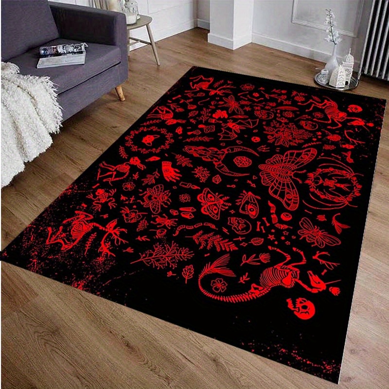 

- Polyester Area Rug - , , For , , , And - & Red