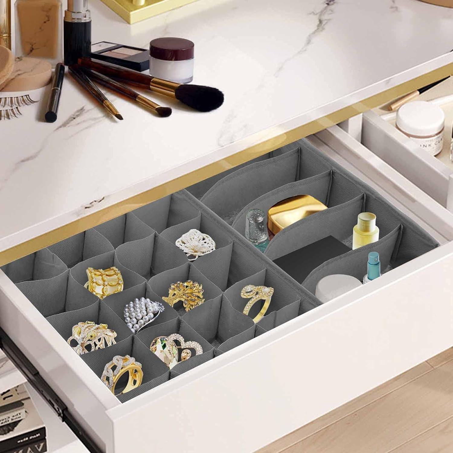 Holdfiturn 6PCS Drawer Organiser Underwear Storage Box