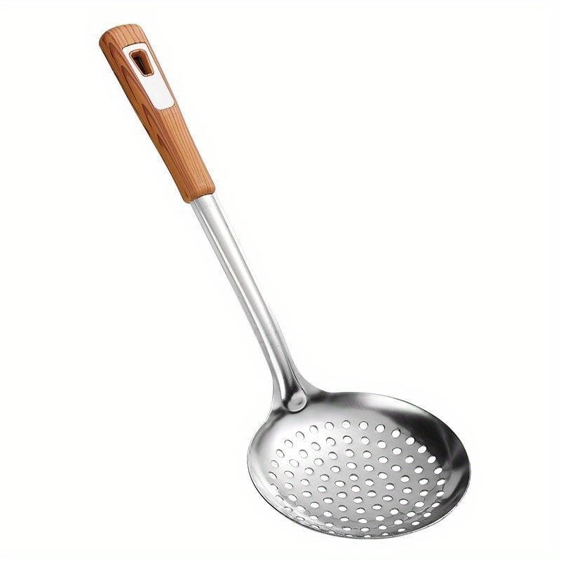 

1pc Stainless Steel Skimmer, Large Kitchen Strainer For Frying And Cooking - & Rust-resistant