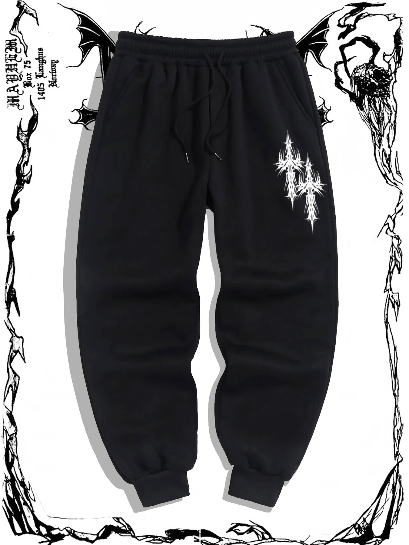 gothic sweatpants sold on Temu United States