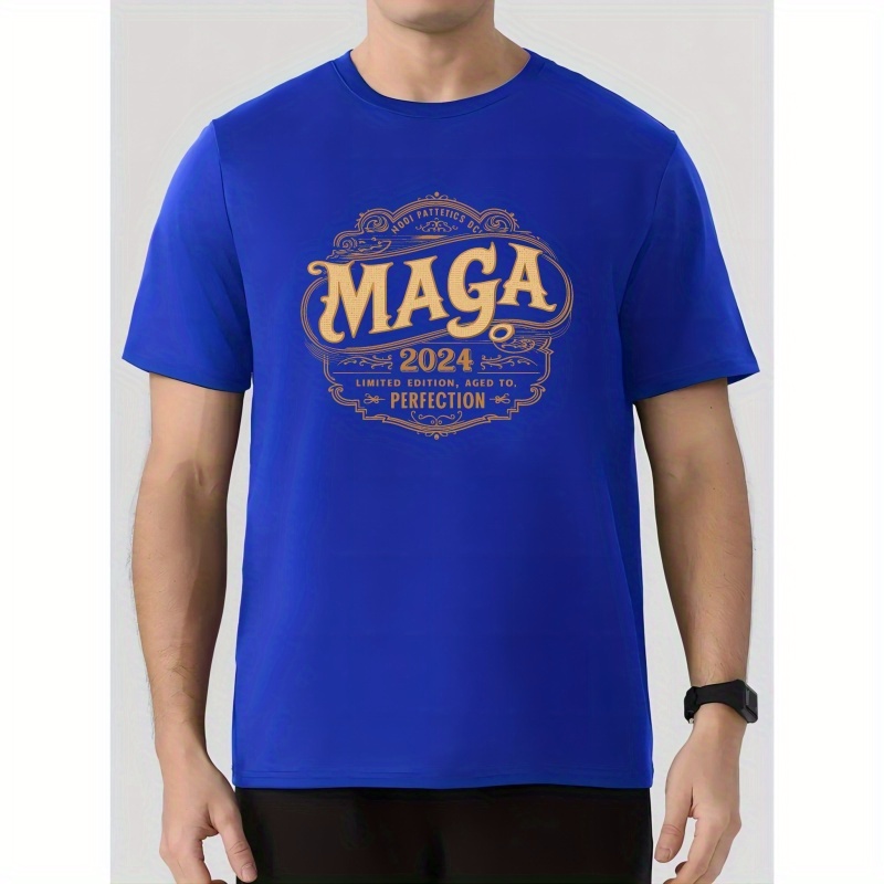 

Maga Pattern Cotton Short-sleeved T-shirt American Fashion Trendy Brand Printed Bottoming Shirt For Men And Teenagers Spring And Summer Round Neck Casual Versatile Top