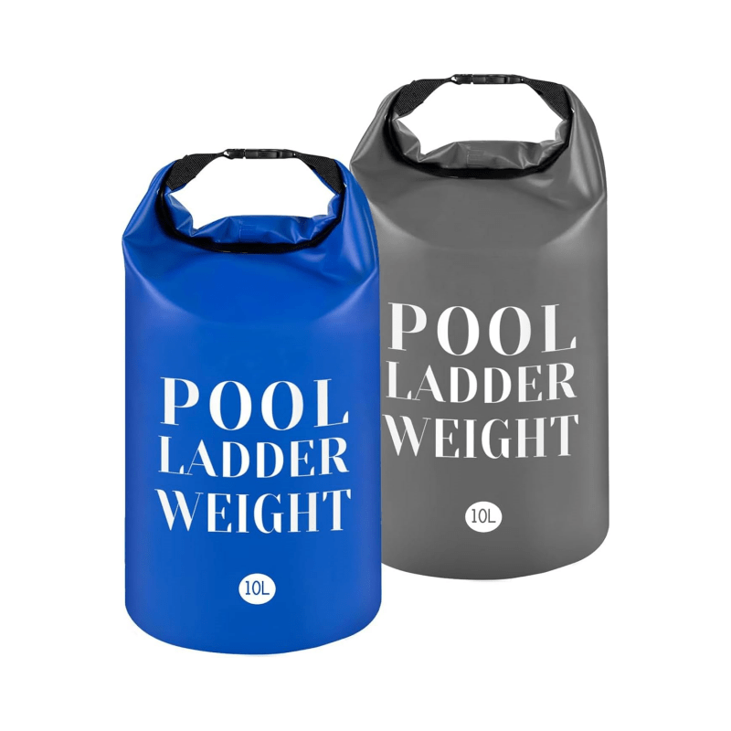 

2-piece 500d Pvc Pool Ladder Weights - 10l Waterproof Sand Bags With Heavy-duty Handles For Secure Swimming Pool Steps
