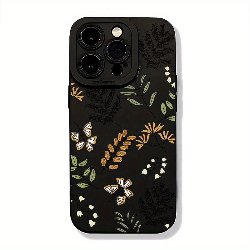 TEMU Phone Case - Bo0480 Leaf - Black Angel Eye Frosted Tpu - None