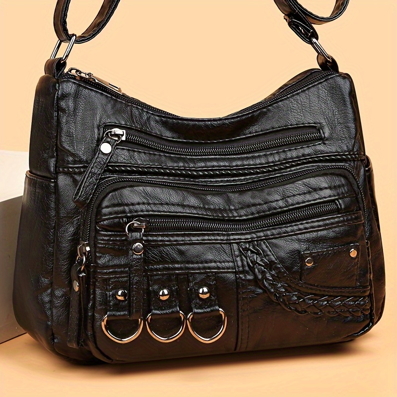 

Woven Messenger Bag, Fashion Metal Decorative Messenger Bag, Ladies Soft Artificial Leather Wallet, Zipper Messenger Bag