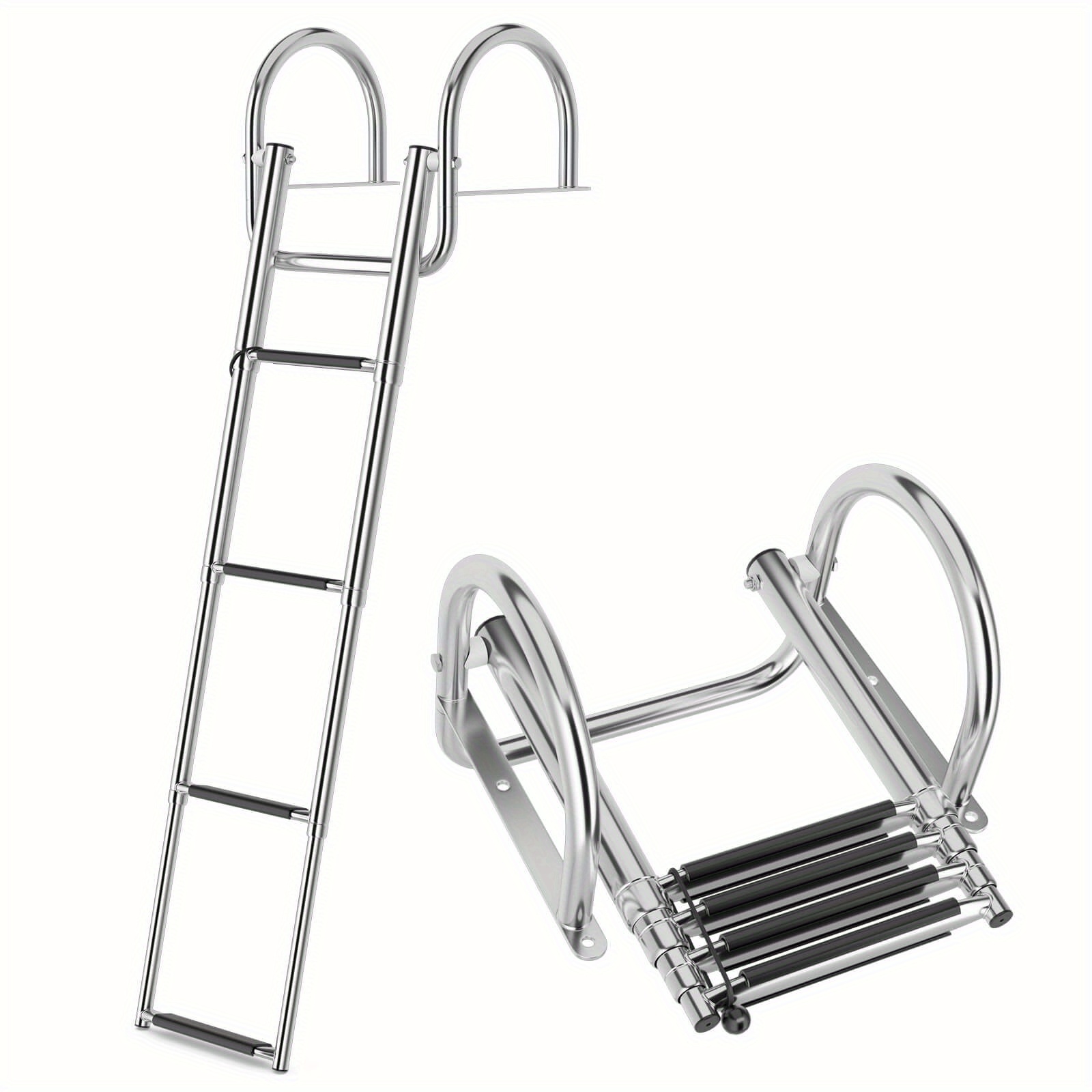 

Lifezeal 4-step Pontoon Boat Ladder Folding Telescoping Rear Entry Inboard Ladder