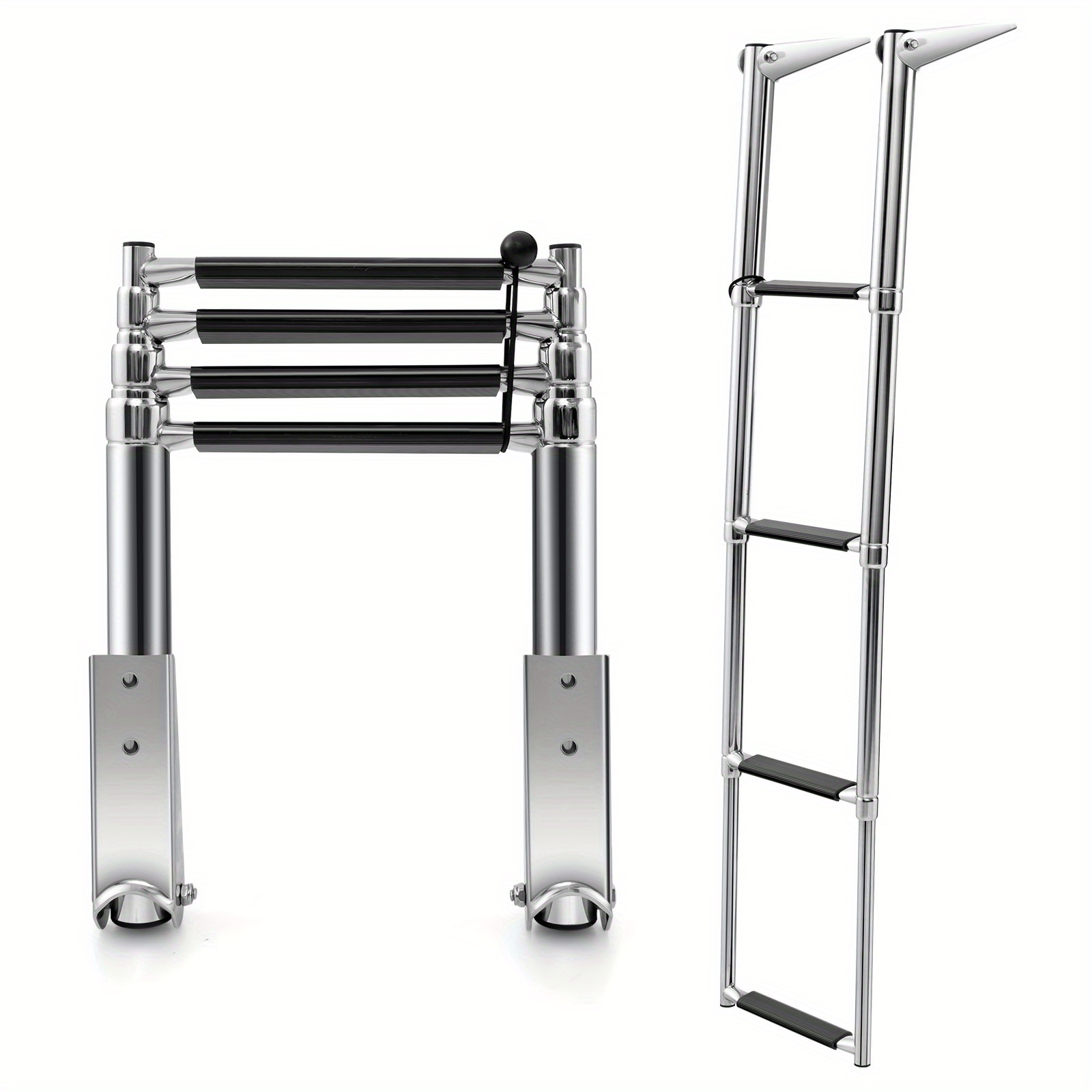 

Lifezeal 4-step Telescoping Boat Ladder Folding Dock Ladder With Non-slip Steps