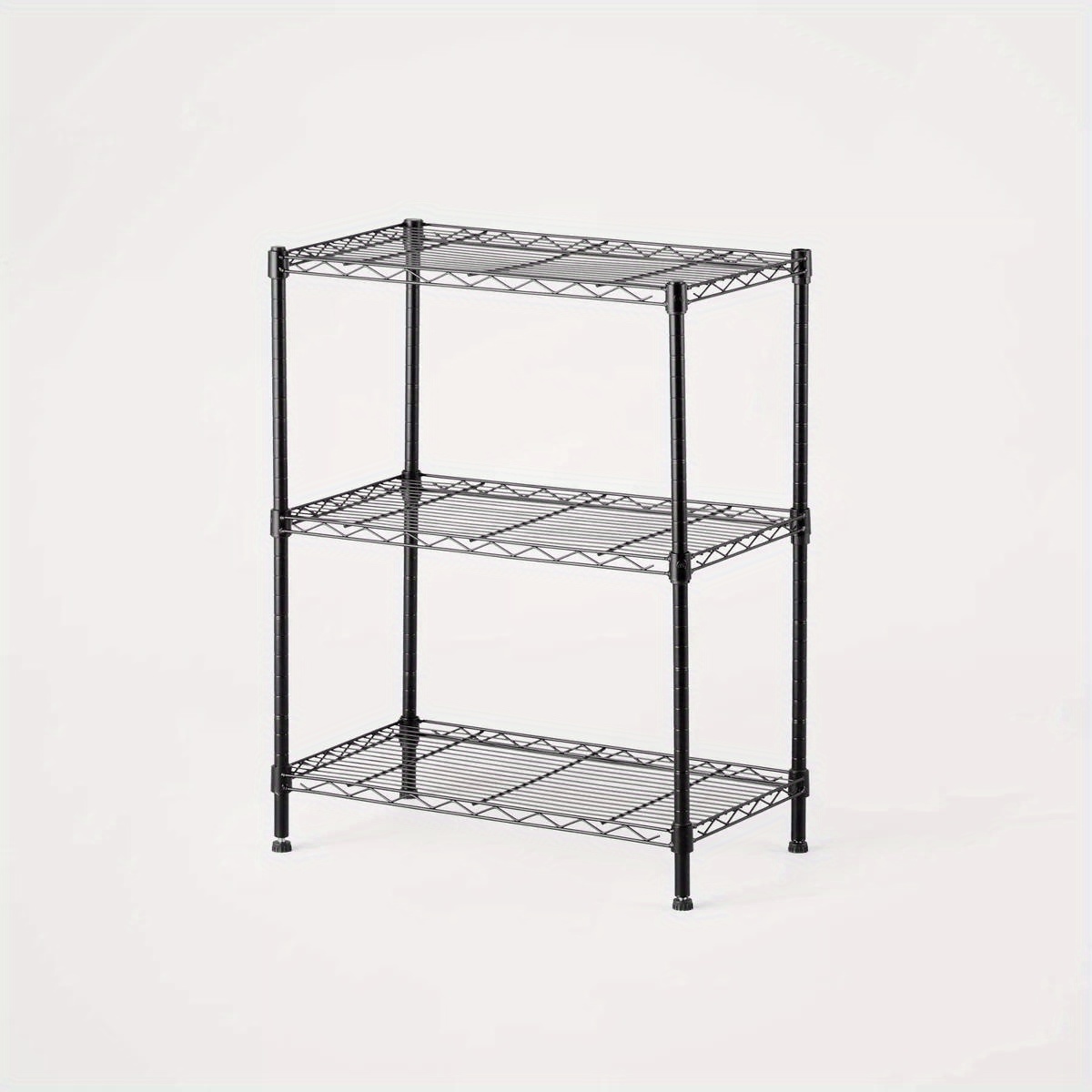 

3-tier Stainless Steel Wire Shelving Unit, Adjustable Metal Storage Rack, Durable Organizer For Home, Kitchen, Office – Black