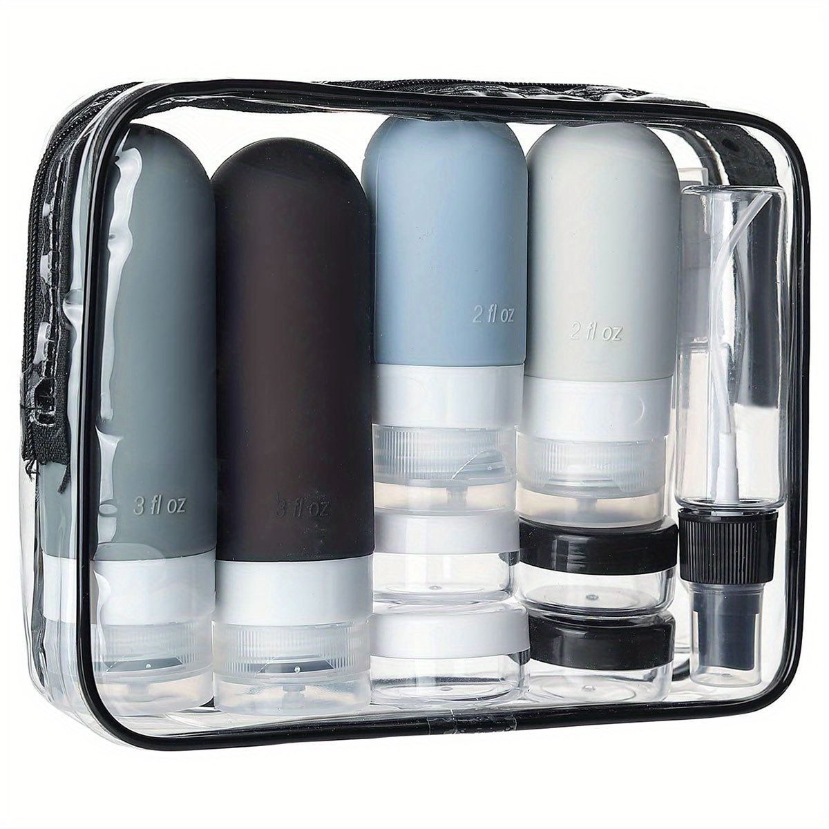 TEMU 17pcs Color Silicone Leak-proof Travel Bottle, Refillable, Squeezable Container, For Shampoo, Lotion, Toiletries Classification Bottle