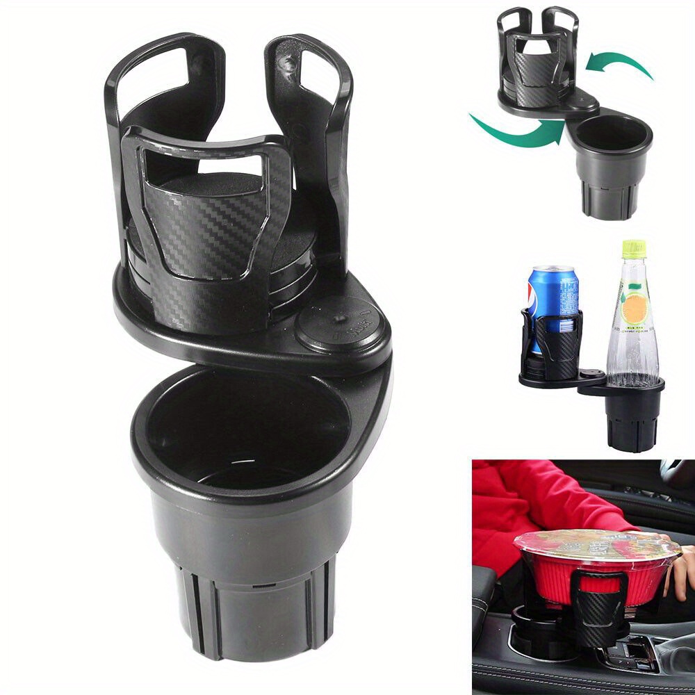 

2 In 1 Multifunction Car Double Cup Holder Expander Drink Holder 360° Adjustable