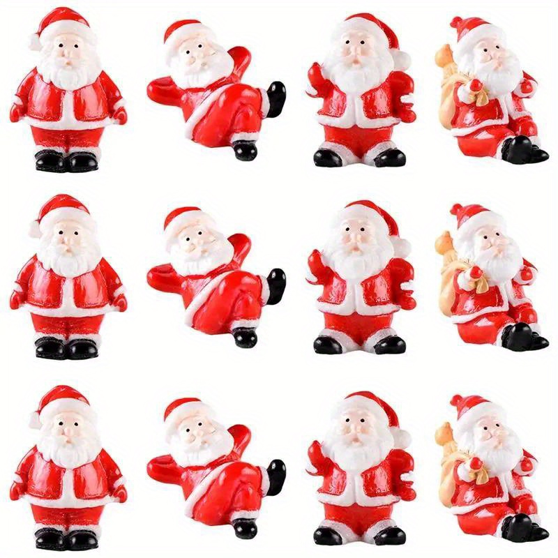 

12pcs Lovely Christmas Santa Claus Miniatures (mixed Style)