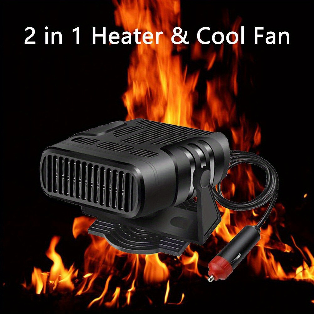 

4-in-1 360° 200w Portable Car Electric Heater 12/24dc Car Heating Cooling Fan