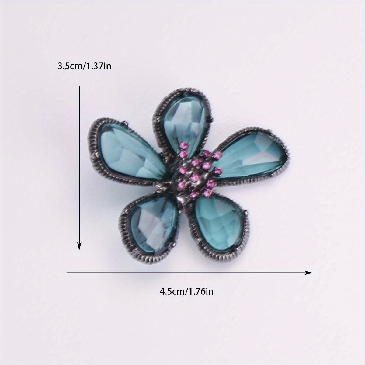 Stylish Crystal Flower Brooch for Women, Decorative Pin