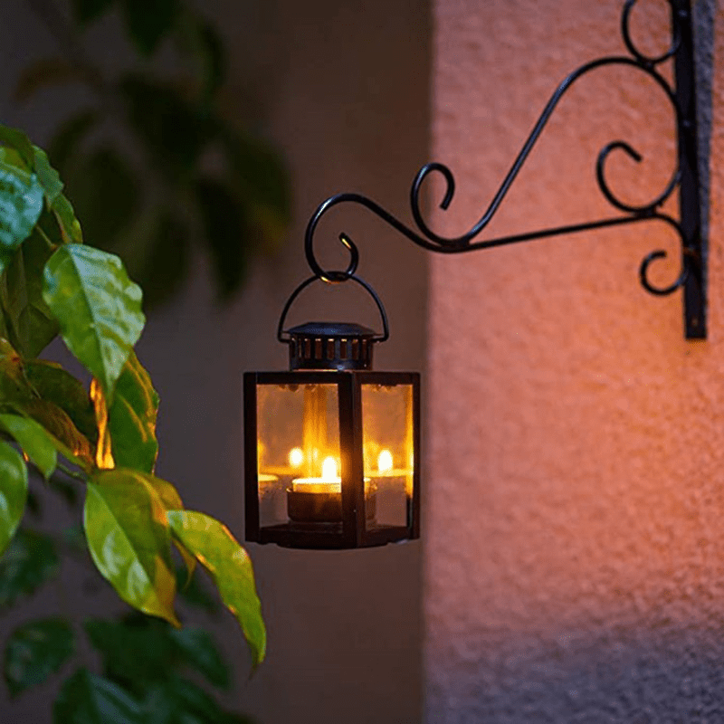 

Glass And Iron Mini Lantern: A Creative Desktop Candle Holder For Home Decor