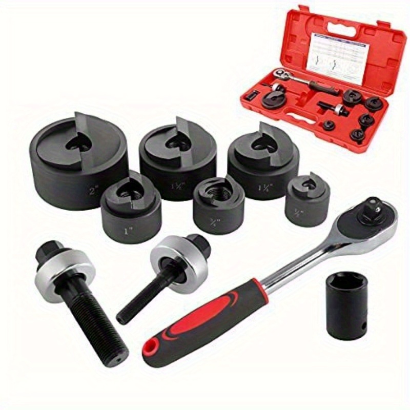 

Ratchet Knockout Hole Punch Driver Kits 1/2 To 2 Inch Slug- Knockout Electrical Conduit Hole Cutter Sets Ko Tool Kit (cc-60)_igeelee