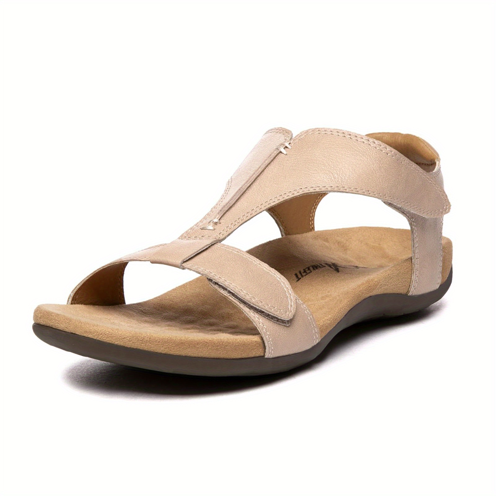 

Women's Arch Support Sandals, Casual Open Toe Summer Low Wedge Shoes, Lightweight Outdoor Beach Sandals