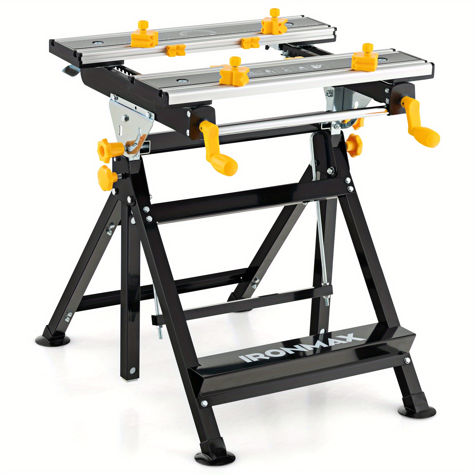 

Lifezeal Folding Work Table Portable Workbench W/ Adjustable Height & Tiltable Platform