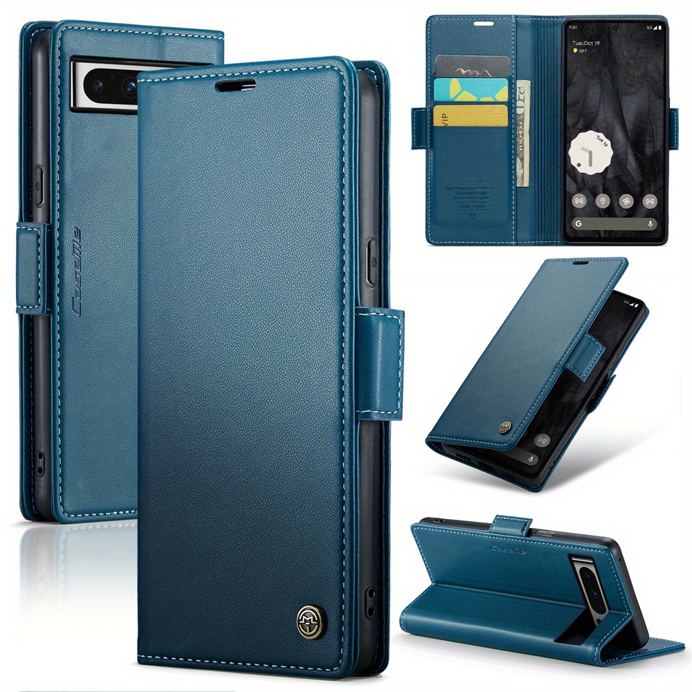 durable protection   023   8a 7a wallet case with card holder rfid blocking durable faux leather magnetic closure kickstand shockproof protection details 14