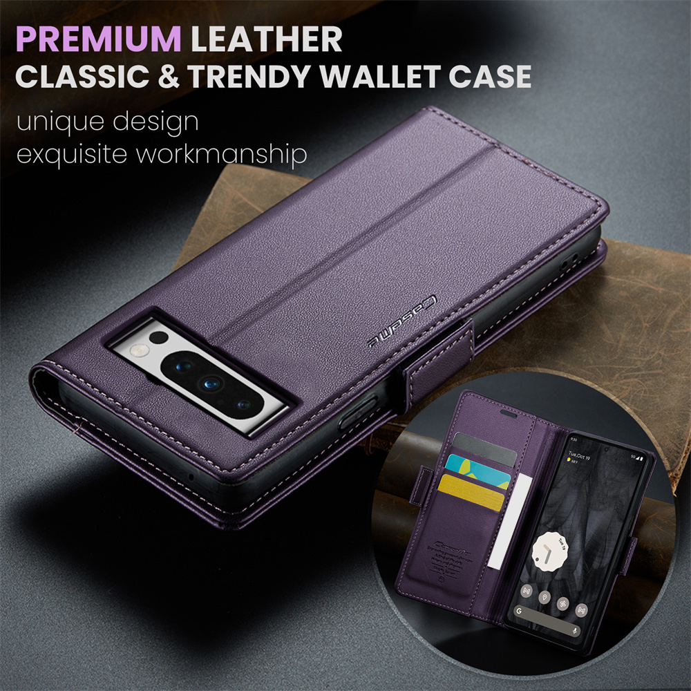durable protection   023   8a 7a wallet case with card holder rfid blocking durable faux leather magnetic closure kickstand shockproof protection details 6