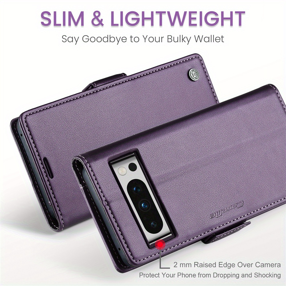 durable protection   023   8a 7a wallet case with card holder rfid blocking durable faux leather magnetic closure kickstand shockproof protection details 10