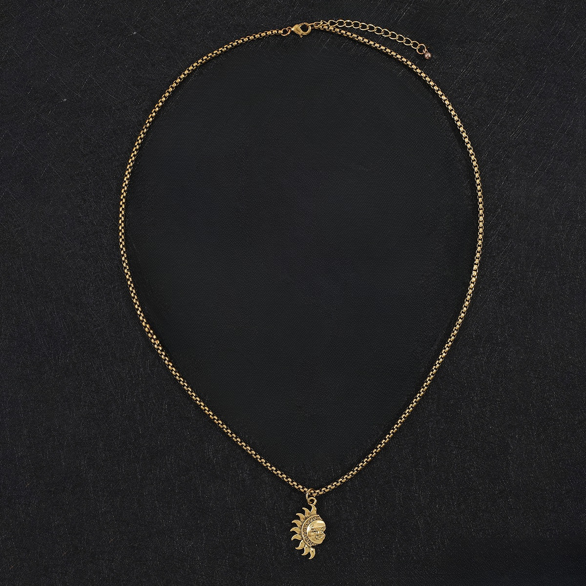 Couples Titanium Steel Sun & Moon Pendant Necklaces