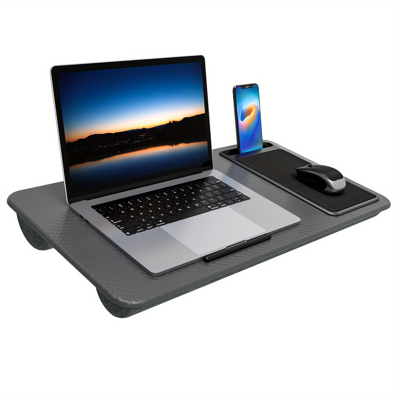 

Lap Desk Mouse Pad And Phone Holder, 21.1" X 12",