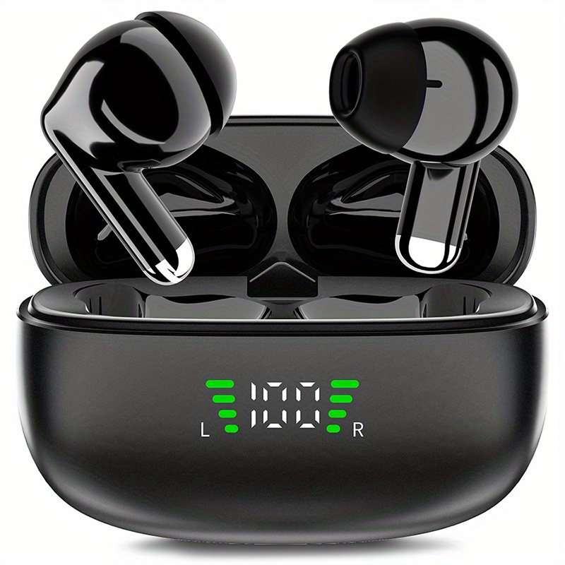 

Wireless5.3 Earbuds, Tws Stereo Earphones, Sport Headset, In-ear Headphones With Led Digital Display Charging Case For Phone