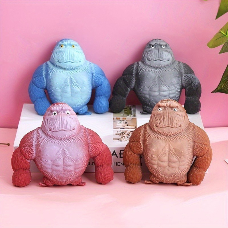 

Funny Gorilla Elastic Toys: Squeeze Pressure Sensory Toys For Boys And Girls, Suitable For Ages 6-12, Great For Birthday Gifts