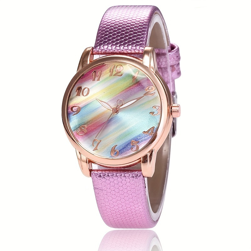TEMU Women's Watch Graphic Color Quartz Watch Elegant Fashion Wrist Watch Gifts