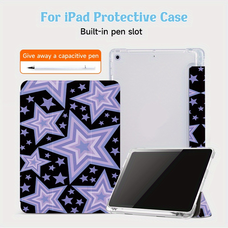 

2-pack Starry Pattern Case With Built-in Pen Slot And Free Capacitive Stylus, Compatible With 9.7, 10.2, 10.5, 10.9, Pro 11, And 10th Generation Models