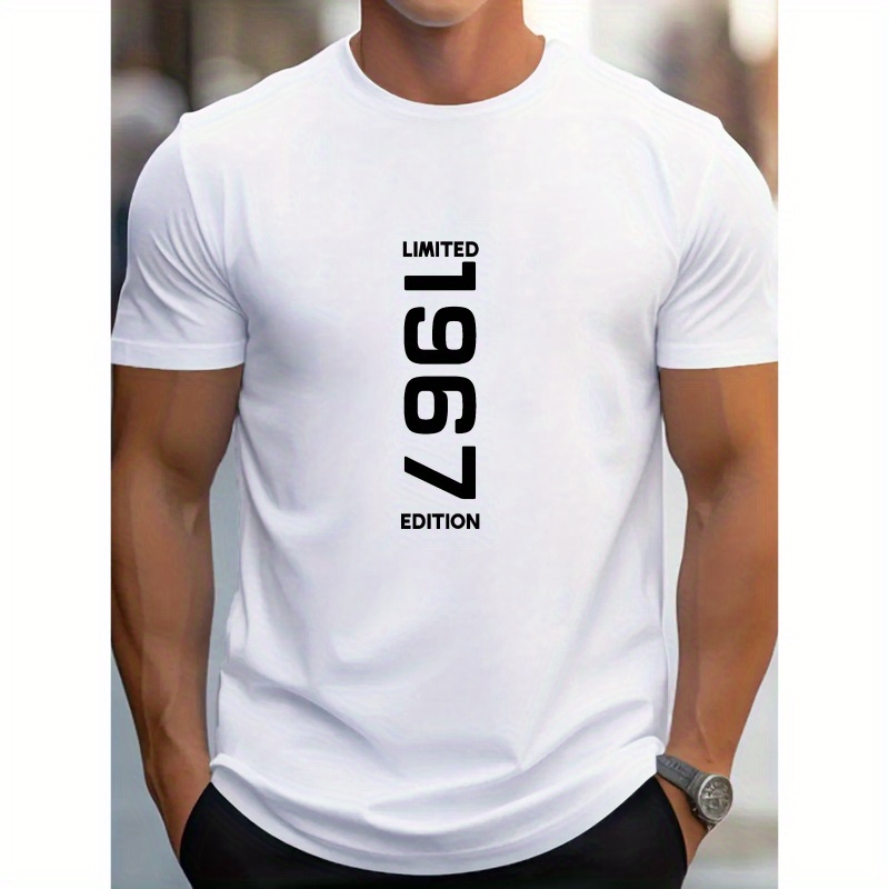 

1967 Print T-shirt For Men, Multipurpose Comfortable Casual Short Sleeve T-shirt For Summer