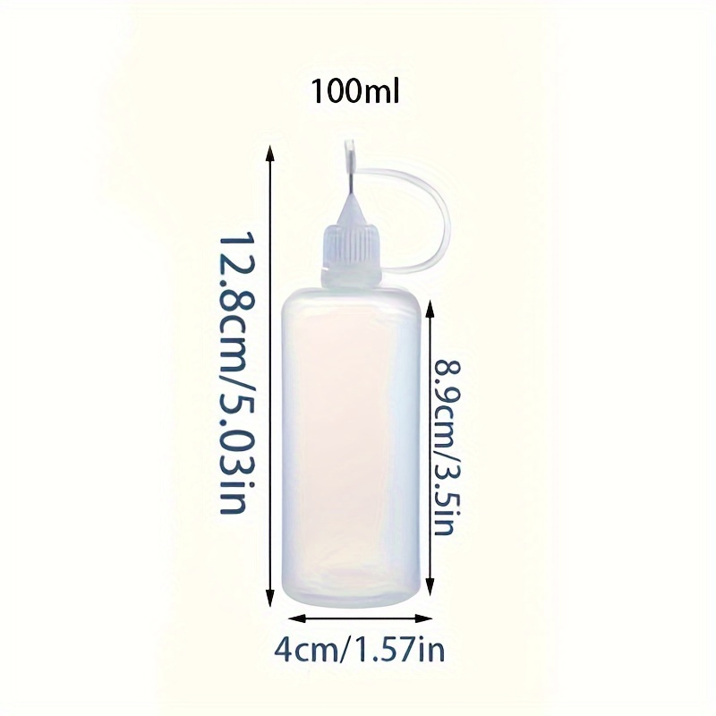 2pcs Precision Squeeze Tip Applicator Bottles With , 1.69oz/3.38oz - Includes Mini Funnels For Crafts, Glue, Liquids & Chemicals