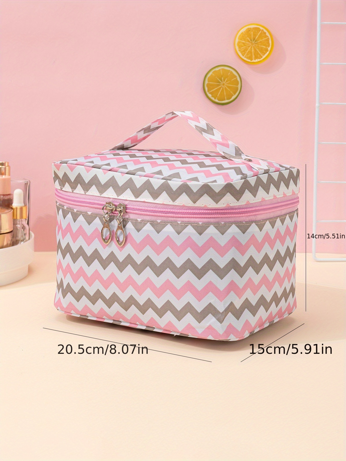 1pc makeup bag travel portable toilet makeup bag large capacity makeup box zipper bag makeup accessories organizer details 2