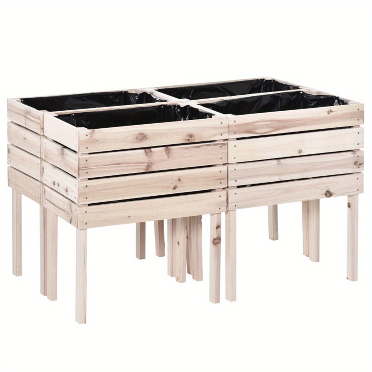 Raised Garden Bed Kit Wooden Elevated Planter Box 23 5 X 19 75 X 30