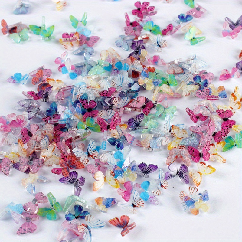 TEMU 50pcs Tiny Mix Butterflies Miniature - Fairy Garden Ornament, Micro Landscape Diy Crafts Decoration