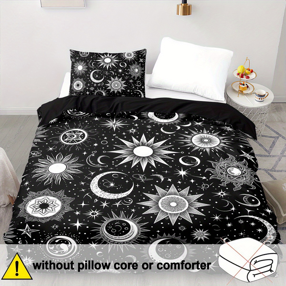 TEMU 2/3 Duvet Cover, , Bedding For Two, Duvet Cover Boho White, Bedding For Two, Bedding Duvet Cover, Duvet Cover For Two, (1* Duvet Cover  1/2*