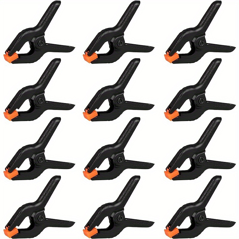 

12pcs 2- Clamps - Plastic For Woodworking, Backdrops & Crafts