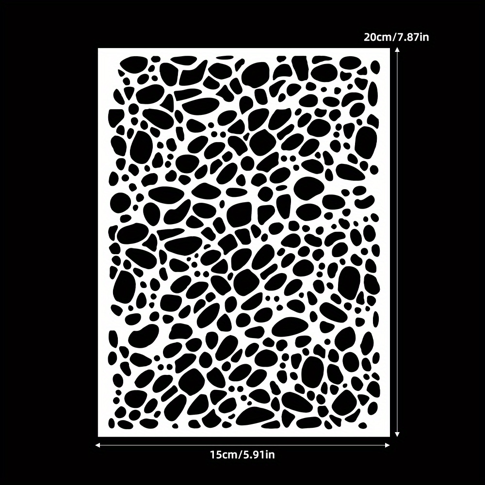 Image of 1pc Irregular Stones Reusable Templates For Painting On Wood, Canvas, Fabric And More - Versatile Crafting Tools