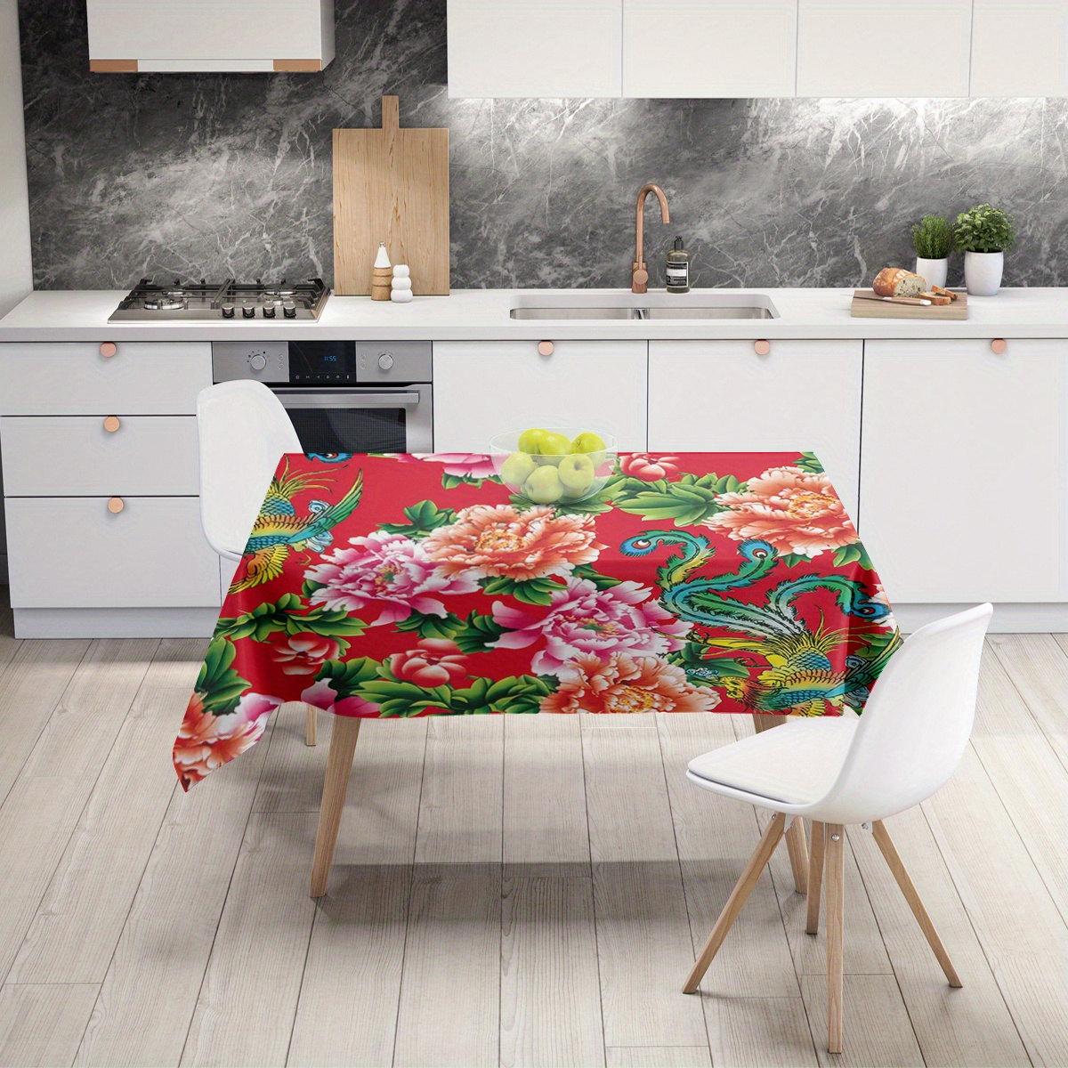 

Nappe Florale Élégante - Résistante aux Taches, Parfaite pour les Repas, les Fêtes, les Vacances & les Événements en Plein Air - Décoration Polyvalente pour Mariages, Barbecues, Pique-niques