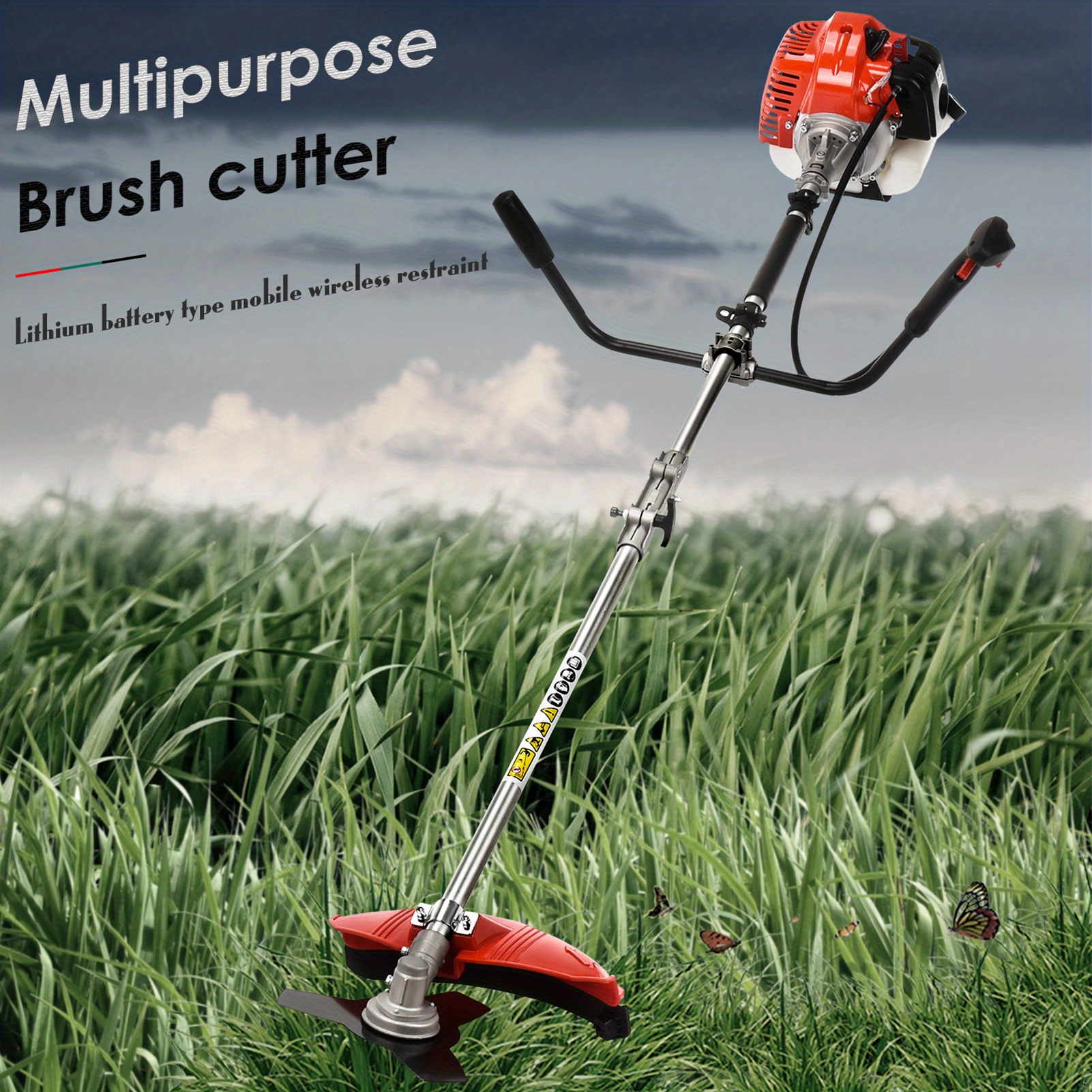 

Multipurpose 2-in-1 Gasoline Brush Cutter & , 70.86x13.77 Inches, Cordless String Trimmer Edger, Lawn Care Tool For Garden And Yard
