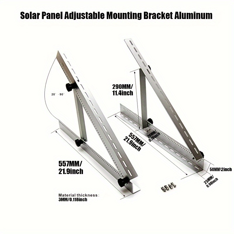 1 Set.heavy Duty Solar Adjustable Bracket For Mounting On Ground Roof 