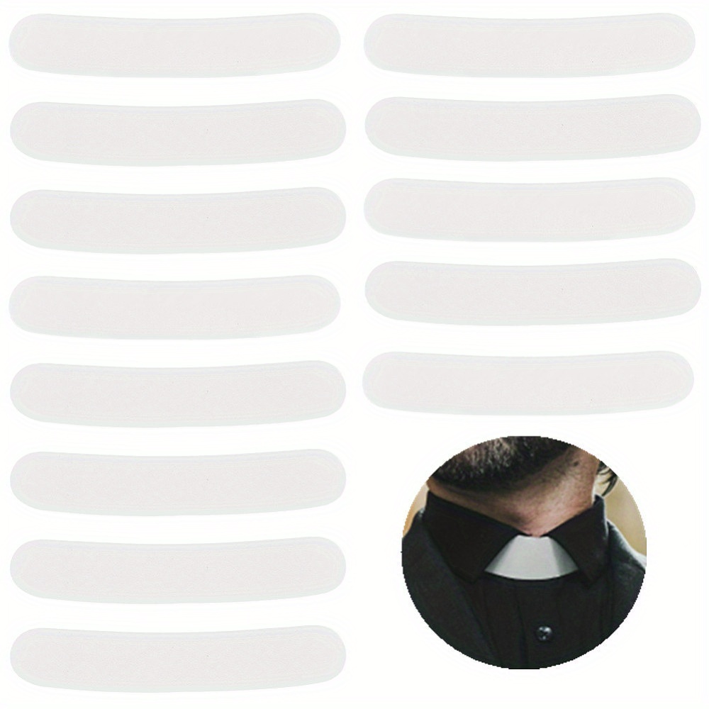 TEMU 50pcs Plastic Tab Collar For Clergy Shirt White Collar Collar Lining 29x159x1mm