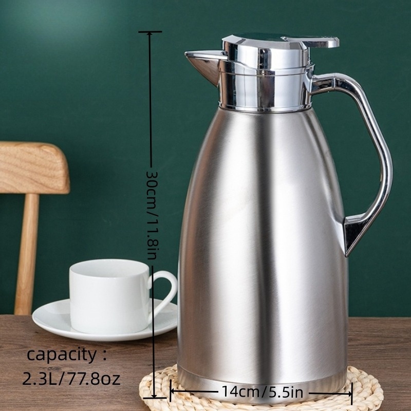 Sus304 Stainless Steel Vacuum Insulated Glass Water Bottle, Stainless Steel , Large Travel , Vacuum Insulated Hot Water Bottle For Hot Beverages