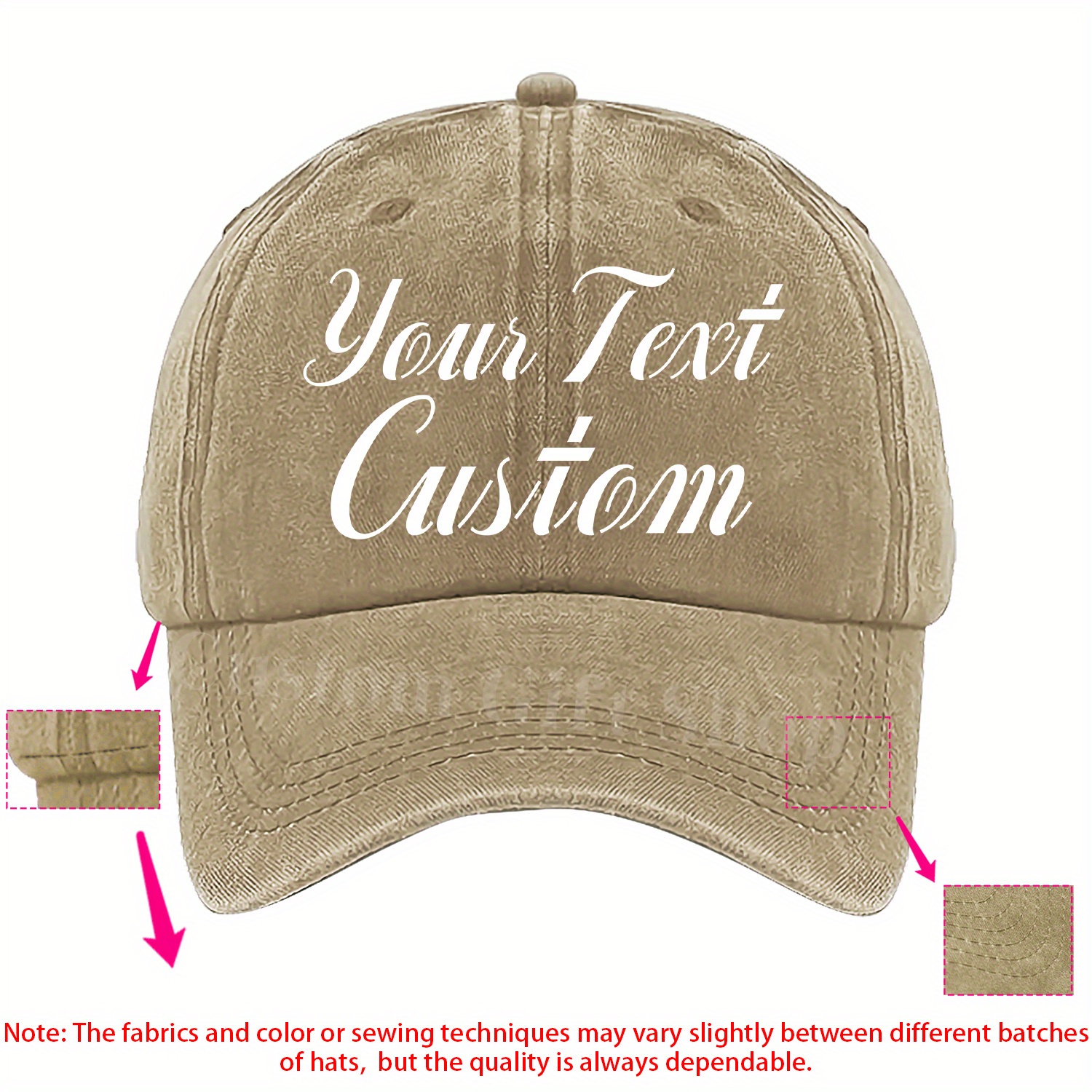 TEMU A Customizable Text Baseball With Multiple Color Options, Featuring An Adjustable And Suitable For Men And Women