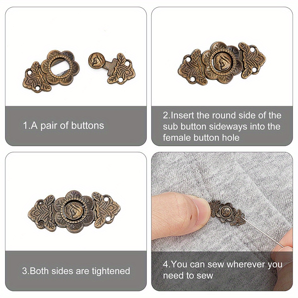 40-Pack Metal Snap Buttons for Doll Clothes